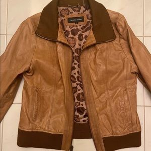 Black Rivet XL Bomber Jacket Leather-Like New!